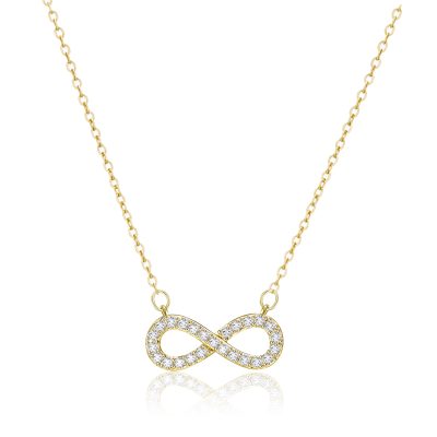 DORANA Gold Infinity Necklace for Women Teen Girl Daughter Girlfriend Cubic Zirconia Infinite Pendant 16+2 In Chain Birthday Valentine's Day Mother's Day Christmas Jewelry Gift for Her