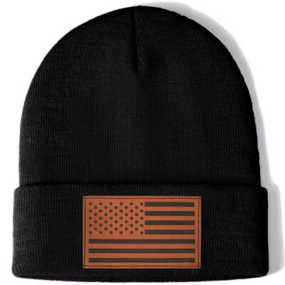 BAVACE American Flag Beanie Hat for Men Women USA Knitted Cuffed Skull Cap Winter Stuff Accessories Decoration Birthday Christmas Jewelry Gifts Teen Dad Mom Adult Patriots Stocking Stuffers Age